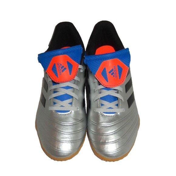 Adidas Copa Tango 18.4 Indoor Turf Soccer Shoes Men's Size 7 Silver Blue Black - Picture 4 of 9